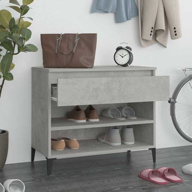 VIDAXL -Schuhschrank 70x36x60 cm verarbeiteter Holzbetonglijs