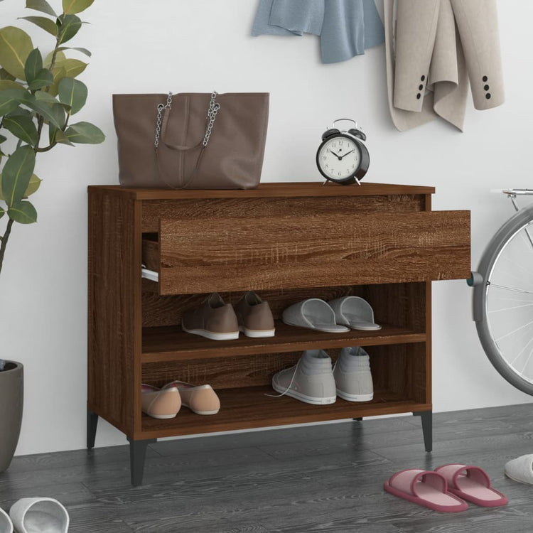 Vidaxl Schuhschrank 70x36x60 cm propertiertes Holzgeräuchchenfarbe gefärbt