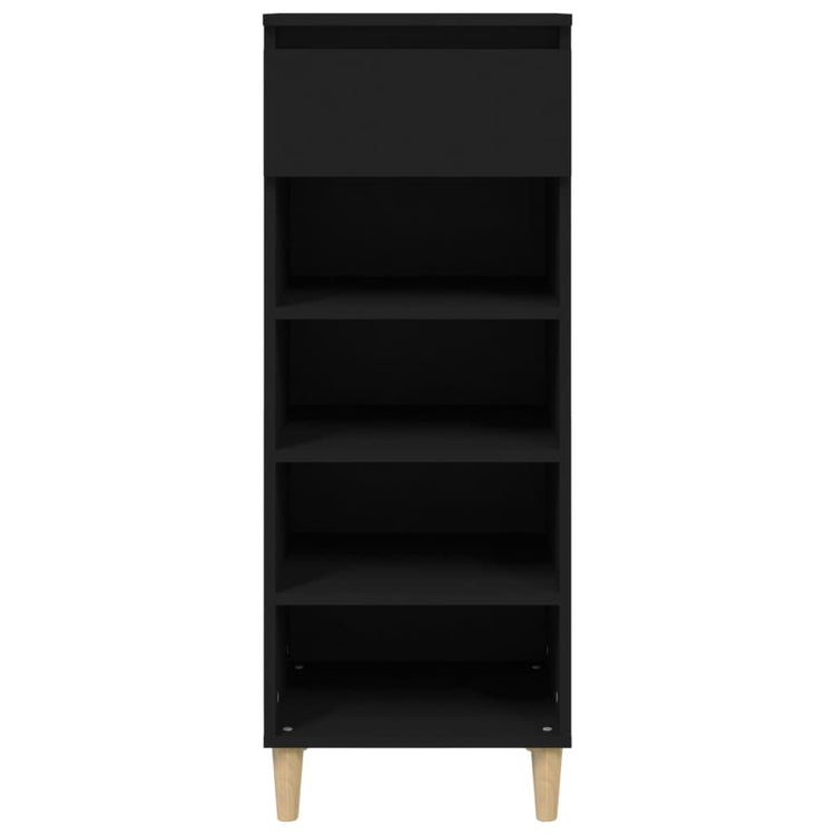 Vidaxl Schuhschrank 40x36x105 cm propertiertes Holzschwarz