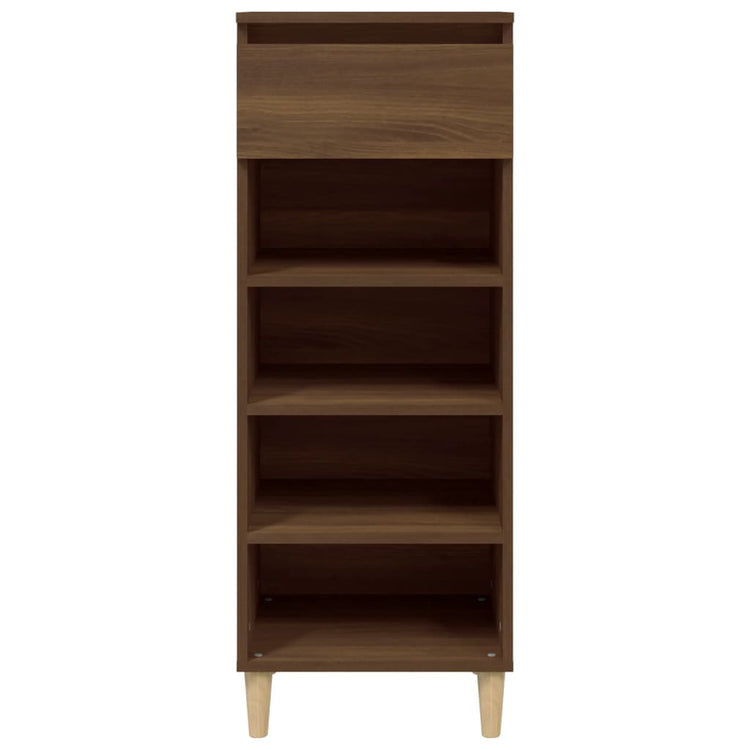 VIDAXL -Schuhschrank 40x36x105 cm Schnitt Holzbraune Eiche Farbe