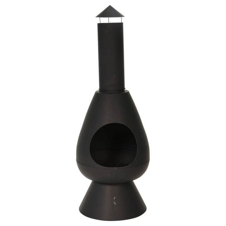Progarden Prograrden Kamin mit Schornstein Umgebungs 110 cm Schwarz