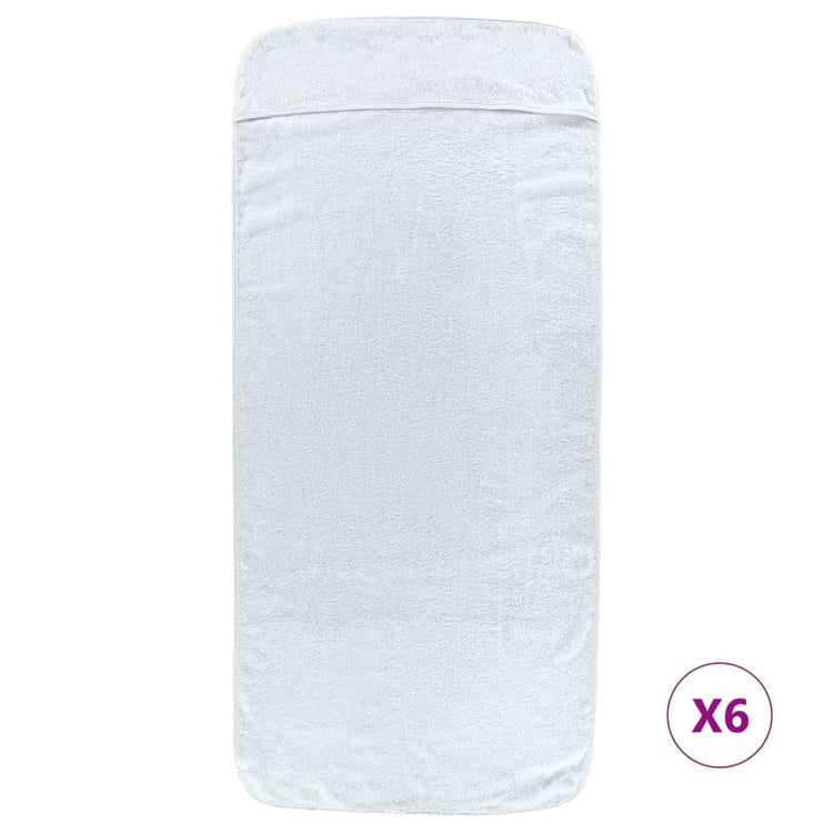 Vidaxl Strangtücher 6 Stcs 400 g m² 60x135 cm Stoff weiß