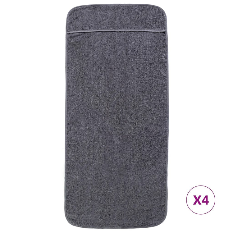Vidaxl Strangtücher 4 Stk 400 g m² 60x135 cm Stoffanthrazit -gelöscht