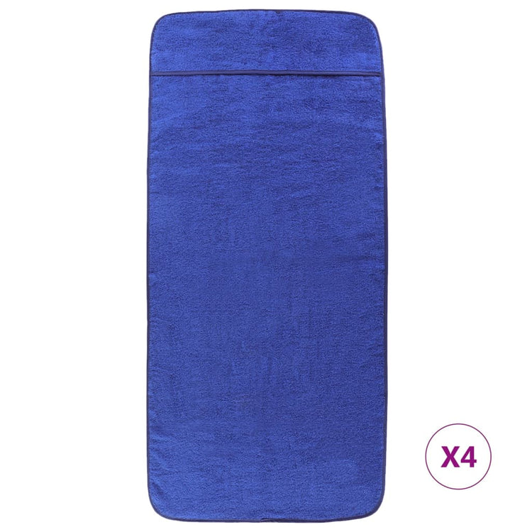 Vidaxl Strang Handtücher 4 Stcs 400 g m² 60x135 cm Stoff Royal Blue