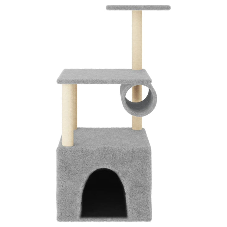 Vidaxl -Katzenmöbel mit Sisal -Kratzerpfosten 109,5 cm hellgrau