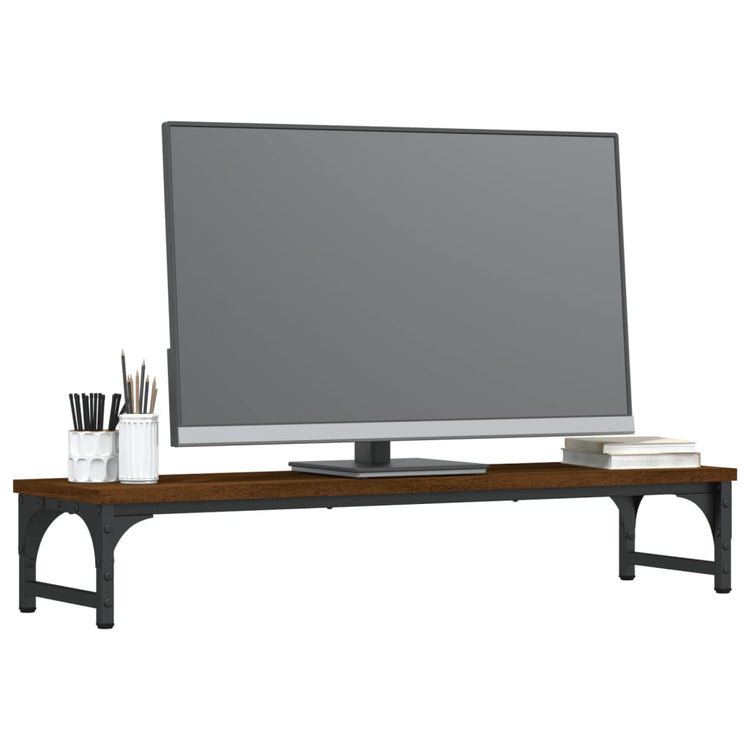 VIDAXL Monitor Standard 85x23x15.5 cm verarbeitete Holzbraune -Eichenfarbe