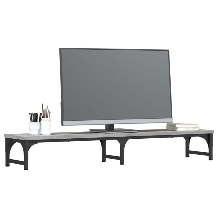 Vidaxl Monitor Standard 105x23x15.5 cm verarbeitetes Holzgrau Sonoma
