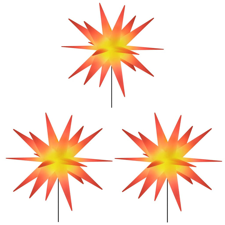VIDAXL -Weihnachtslampen mit Bodennadel und LEDs 3 ST 35 cm rot