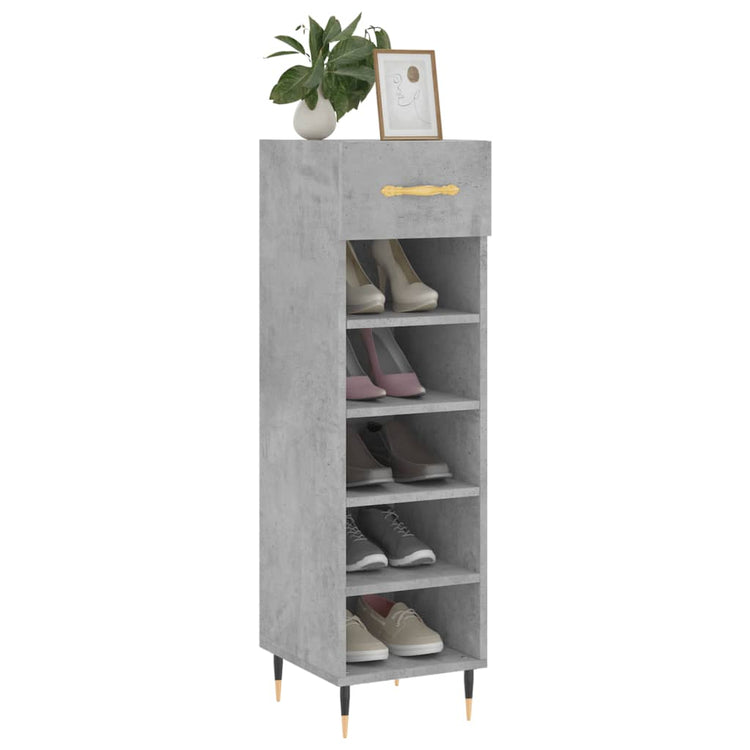 Vidaxx Schuhschrank 30x35x105 cm Holzwerkstoff betongrau