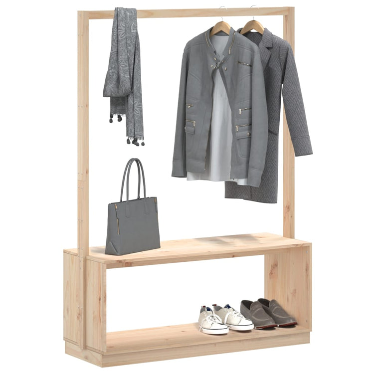 Vidaxl Clothing Rack Schuhschrank 113x40x157,5 cm Kiefern Honigbraun