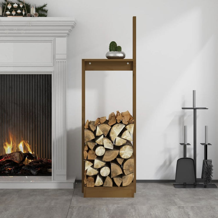 Vidaxl Holzblockhalter 33,5x30x110 cm Festkiefer Honigbraun