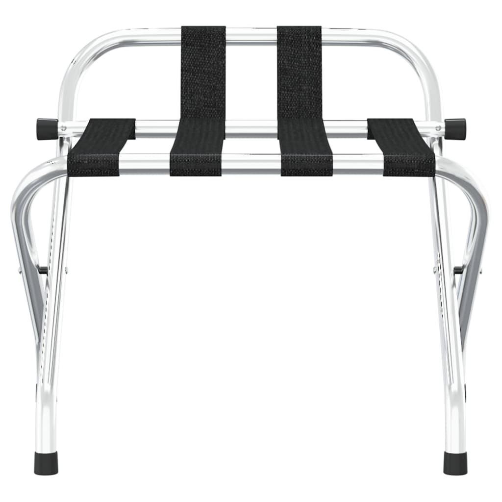 Vidaxl -Gepäckregal mit Rückenlehne 56x39x52 cm silberfarben
