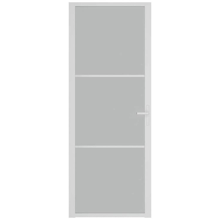 Vidaxl Innenür 76x201,5 cm Mattglas und Aluminium weiß