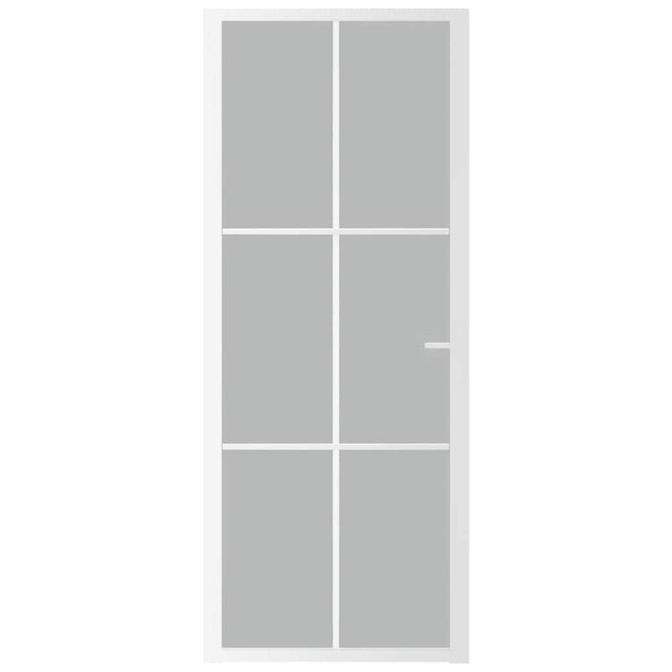 VIDAXL Innenür 83x201,5 cm Mattglas und Aluminium weiß