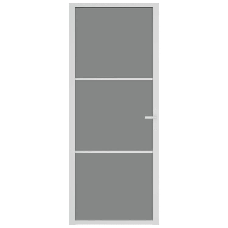 VIDAXL Innenür 83x201,5 cm ESG -Glas und Aluminium weiß