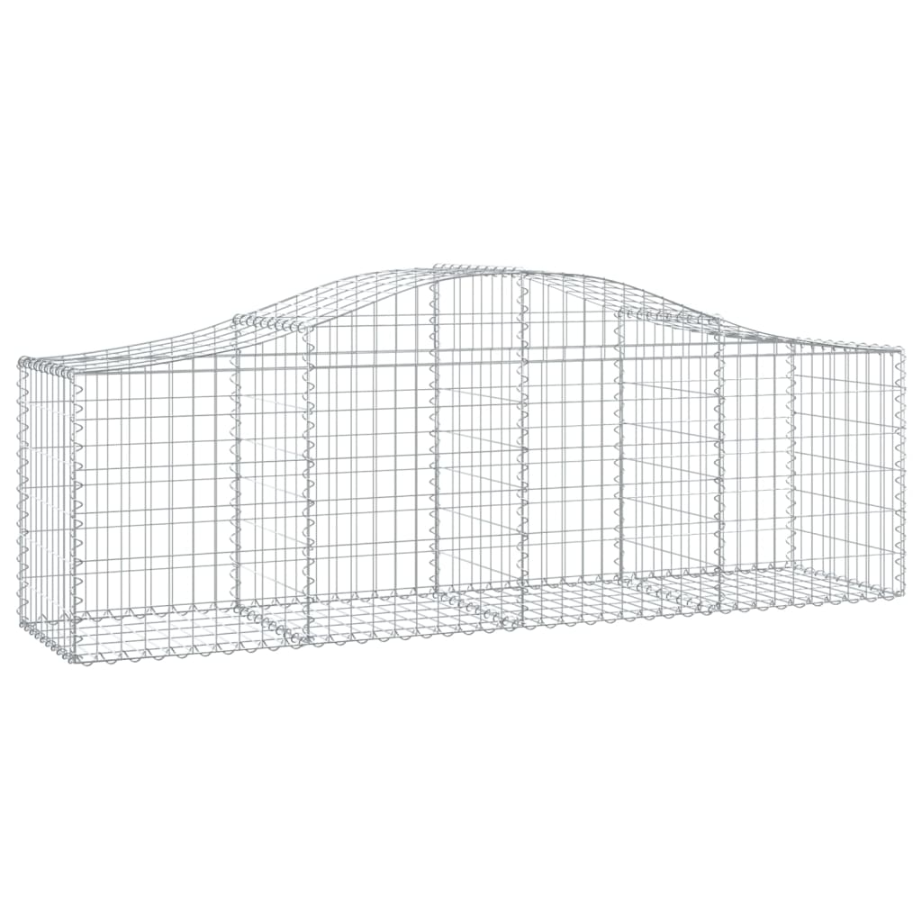 Vidaxl Schans Körbe 2 ST Gewölbte 200x50x60 80 cm verzinktes Eisen