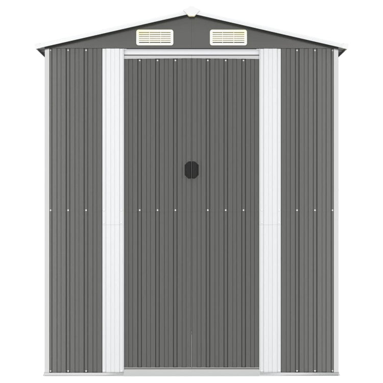 Vidaxl Garden Shed 192x191x223 cm verzinkter Stahl hellgrau
