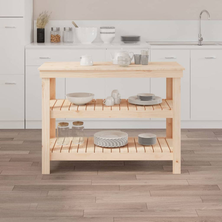 Vidaxx Werkbank 110,5x50x80 cm massives Kiefernholz