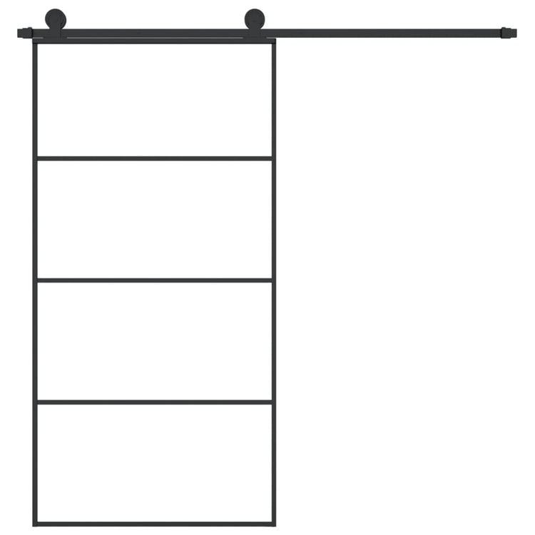 VIDAXL -Schiebetür mit Teig 102,5 x 205 cm ESG -Glas und Aluminium
