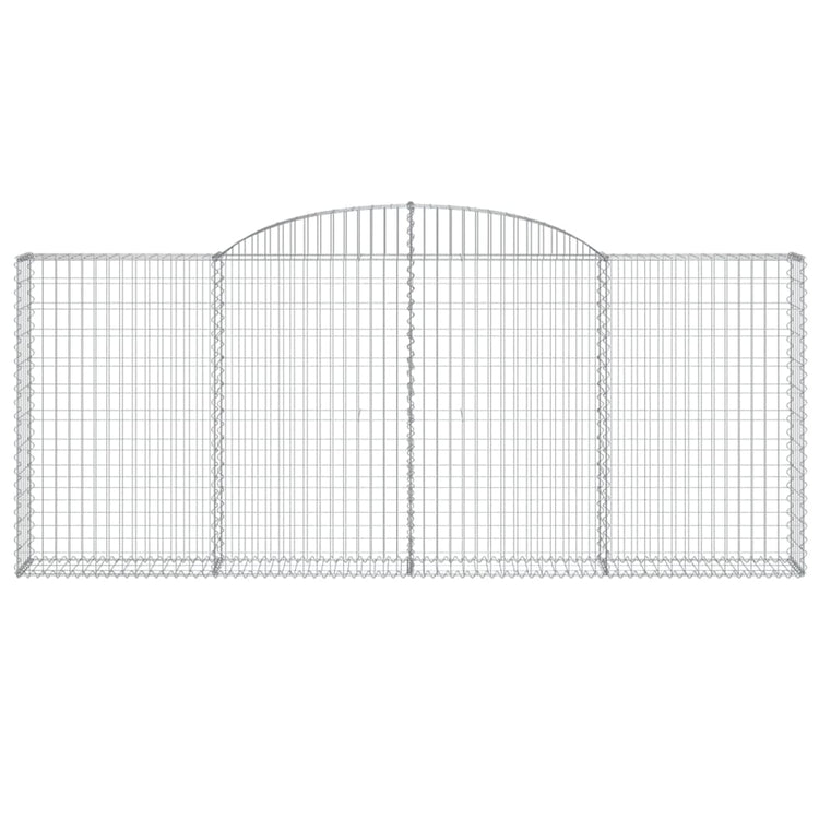 Vidaxl Schanskorf Gewölbe 300x30x120 140 cm verzinktes Eisen