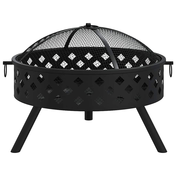 Vidaxl -Kamin mit Poker xxl 58 cm Stahl