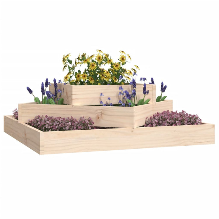 Vidaxx Pflanzgefäß 83x83x27 cm massives Kiefernholz