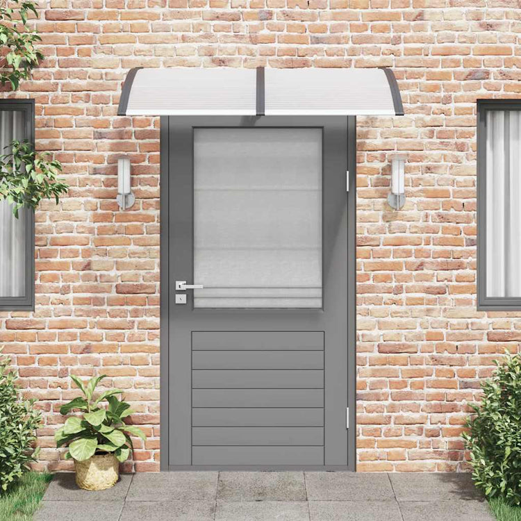 Vidaxl -Tür -Baldachin 150 x 75 cm Polycarbonat schwarz und transparent