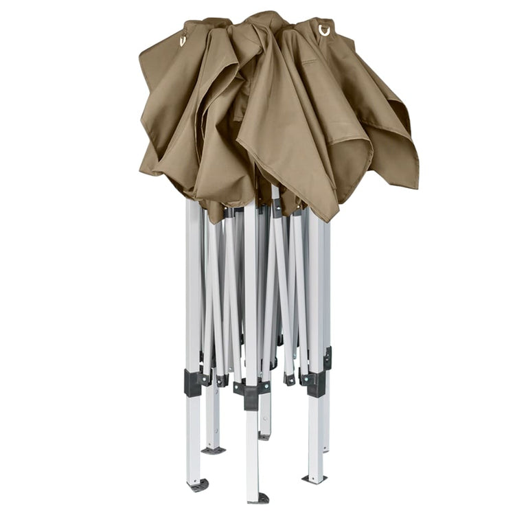 Vidaxl Partytent faltbarem hexagonal 3,6x3,1 M Taupe 220 g m²