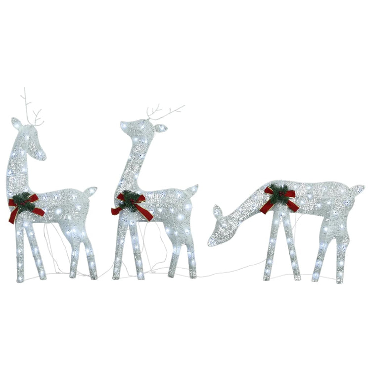 Vidaxl Weihnachten Tiere 6 St. warmes weißes Netz weiß