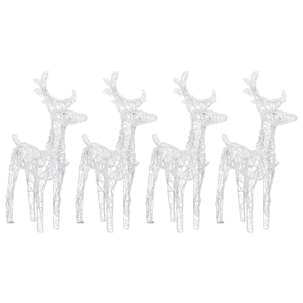 Vidaxl Weihnachten Tiere 4 St 160 LEDs Acrylkalt weiß