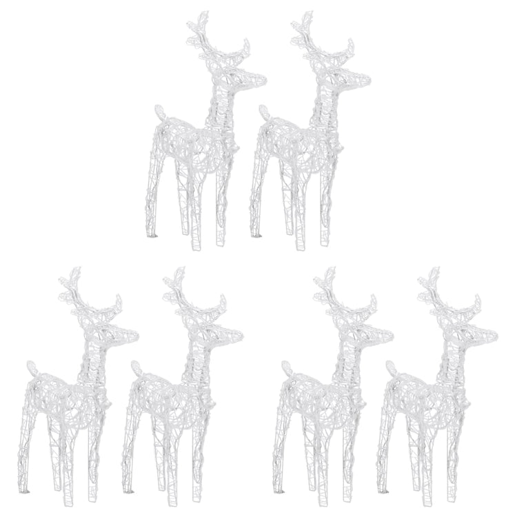 Vidaxl Weihnachten Tiere 6 St 240 LEDs Acrylkalt weiß