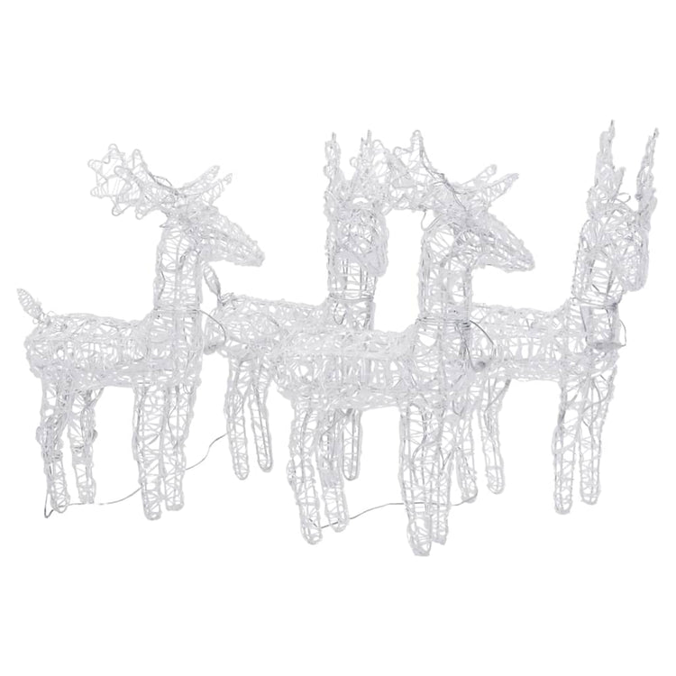 Vidaxl Weihnachten Tiere 4 ST 160 LEDs Acryl mehrschöpft
