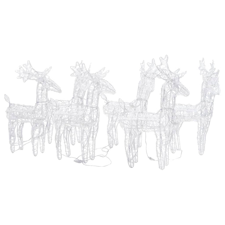 Vidaxl Weihnachten Tiere 6 ST 240 LEDs Acryl mehrschöpft