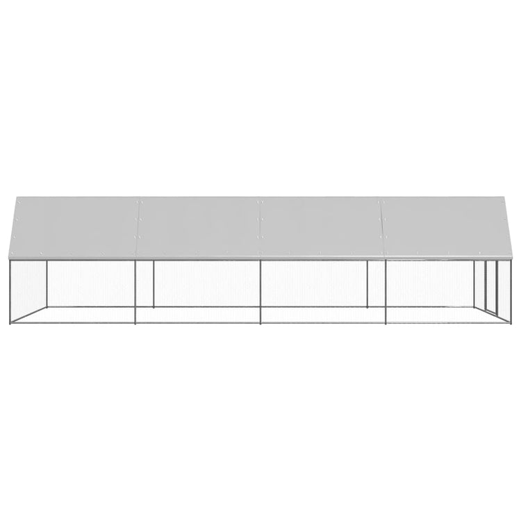 Vidaxl Buitenhok für Hühner 3x8x2 M verzinkte Stahl