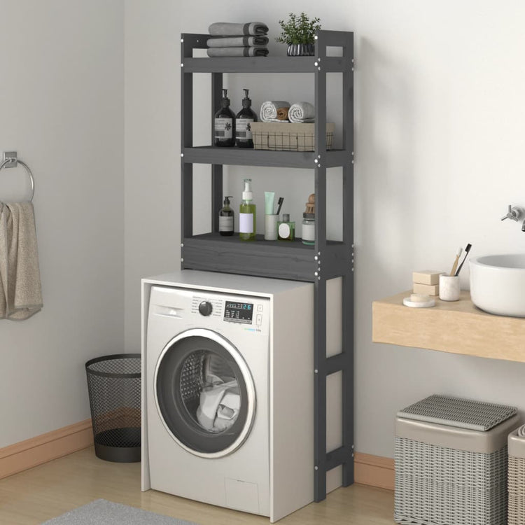 Vidaxl Toilettenregal 63x26x171 cm Festkieferngrau