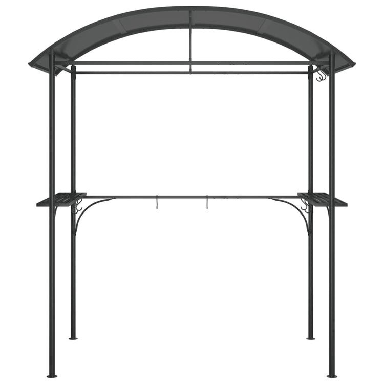 VIDAXL Barbecuepavilion mit Seitenbrettern 220x115x230 cm Stahlanthrazit