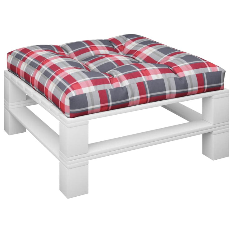 Vidaxl Palettenkissen 70x70x12 cm Fabric Diamond Muster rot