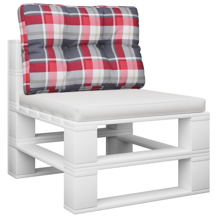 Vidaxl Palettenkissen 50x40x12 cm Fabric Diamond Muster rot