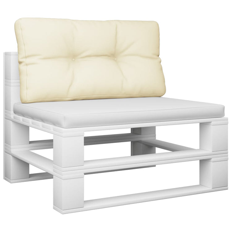 VIDAXL -Palettenkissen 80x40x12 cm Stoffcreme gefärbt