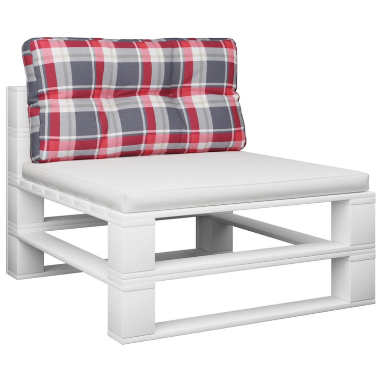 VidaXL Palettenkissen Rautenmuster 80x40x12 cm Stoff Rautenmuster Rot