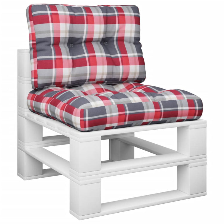 Vidaxl Palettenkissen 2 ST Fabric Diamond Muster rot