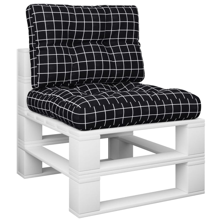 Vidaxl Palettenkissen 2 ST Fabric Diamond Muster schwarz