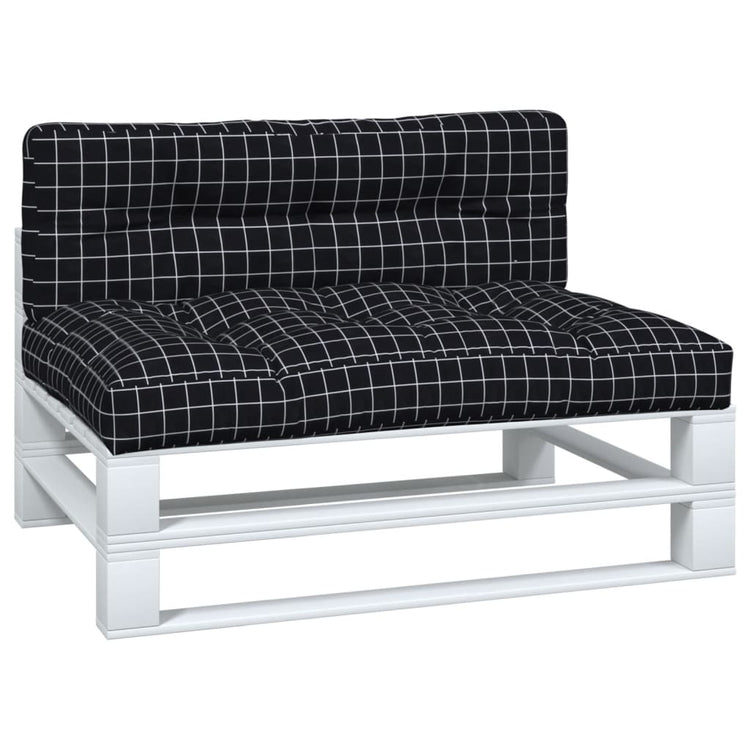 Vidaxl Palettenkissen 2 ST Fabric Diamond Muster schwarz