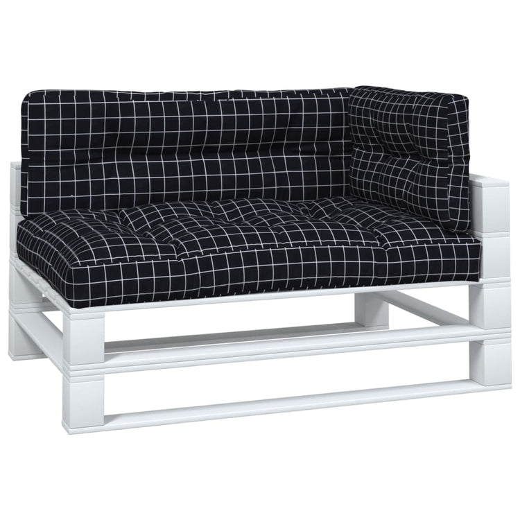 Vidaxl Palettenkissen 3 Stedcase -Muster Stoff schwarz