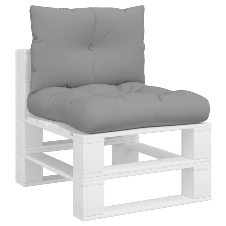 Vidaxl Palettenkissen 2 St. Stoff grau