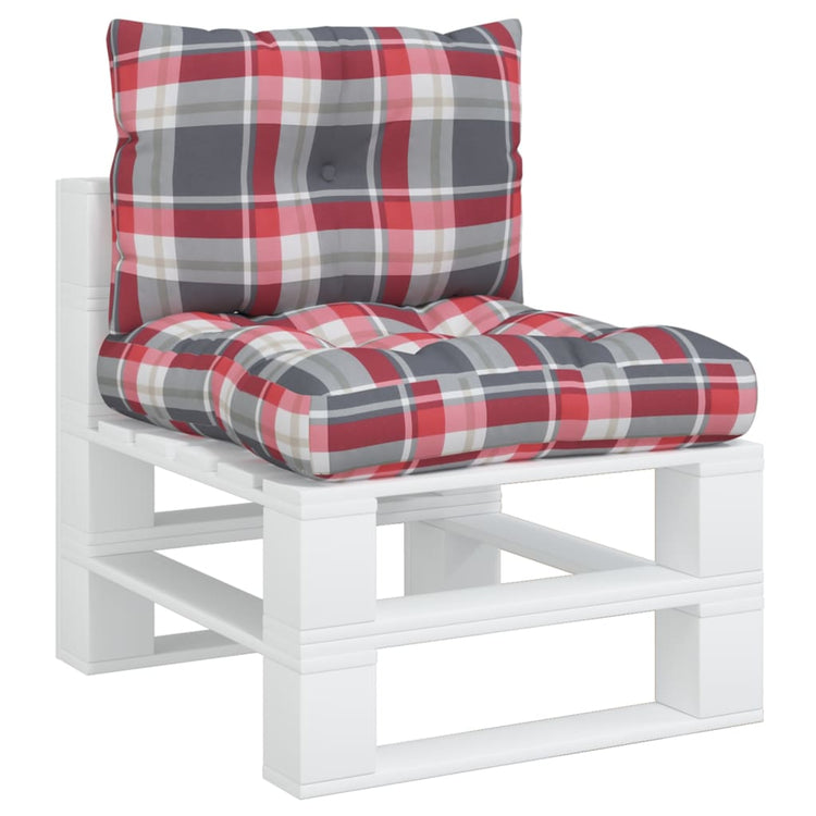 Vidaxl Palettenkissen 2 ST Fabric Diamond Muster rot