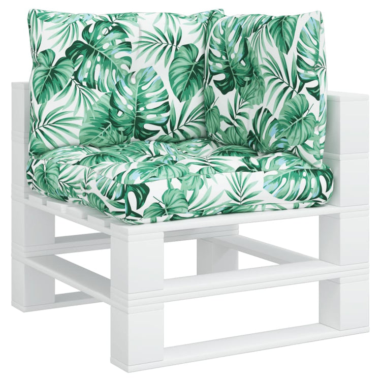 Vidaxl Palettenkissen 3 ST Fabric Blattmuster
