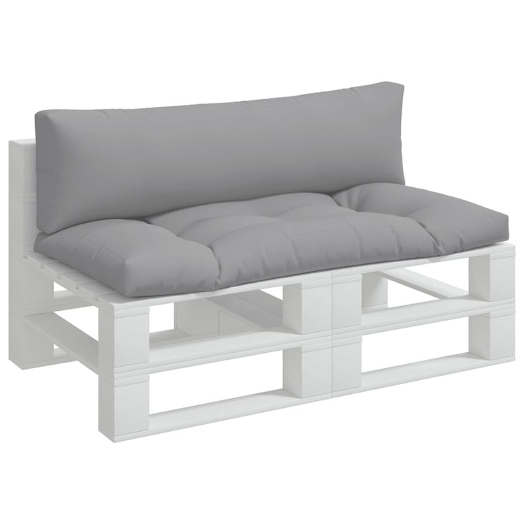 Vidaxl Palettenkissen 2 St. Stoff grau