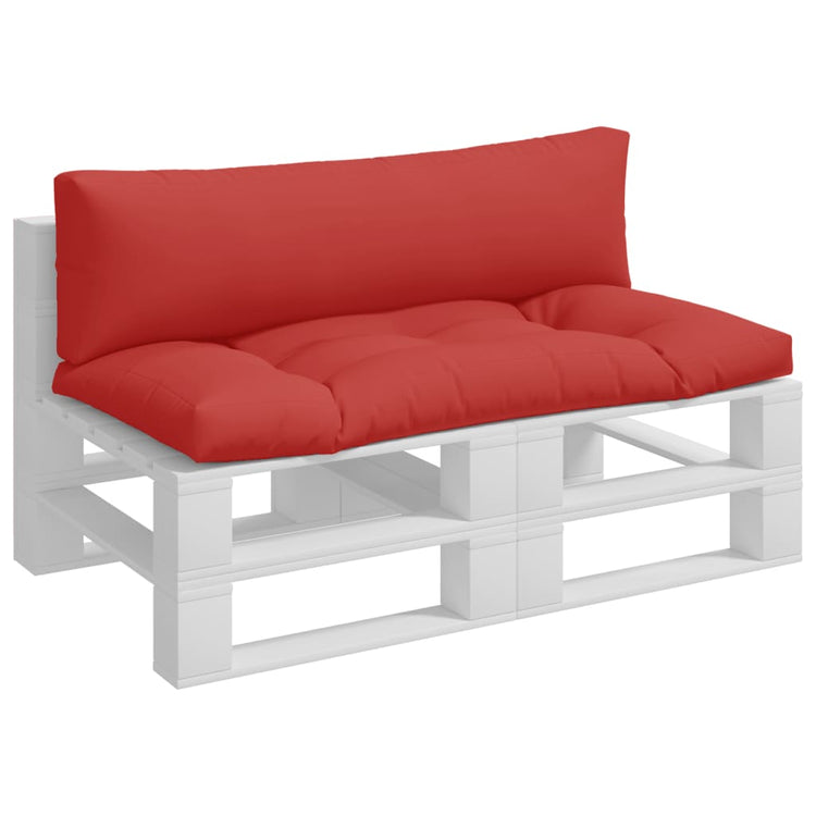 Vidaxl Palettenkissen 2 St. Stoff rot