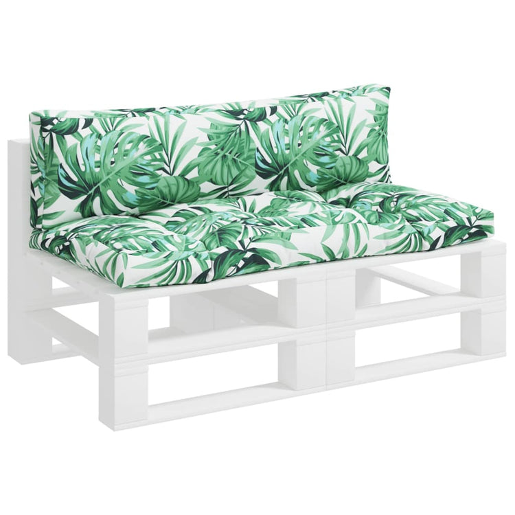 Vidaxl Palettenkissen 2 ST Fabric Blattmuster